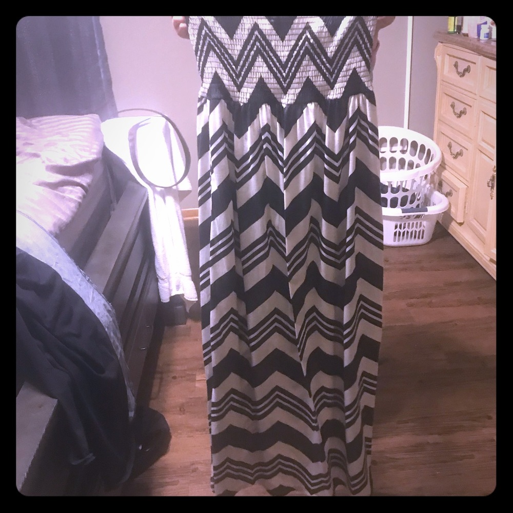 Strapless summer maxi